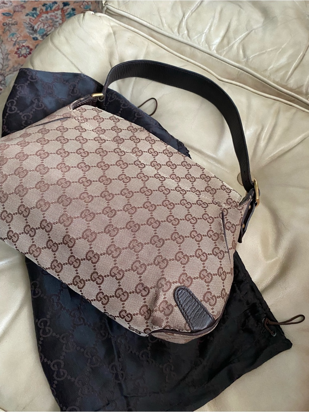 Gucci Tom Ford READ Chain Hobo Bag Flap Horse Bit GG Monogram Canvas - Picture 14 of 15